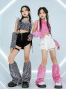 マラソン開始4H限定★全品20%offクーポン! キッズダンス衣装 ガールズ セットアップ ノースリーブ タンクトップ ショートパンツ ホットパンツ 肩出し ヒ...