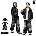800円offクーポンあり! キッズダンス衣装 セットアップ ブラック デニム ダメージ パンツ ヒップホップ hiphop kpop 韓国 子供 キッズ ダン...