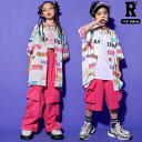 800円offクーポンあり! キッズダンス衣装 セットアップ 半袖 シャツ ピンク カーゴパンツ ヒップホップ hiphop kpop 韓国 子供 キッズ ダン...