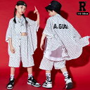 800円offクーポンあり! キッズダンス衣装 セットアップ 半袖 シャツ ハーフパンツ ホワイト ヒップホップ hiphop kpop 韓国 子供 キッズ ダ...