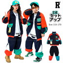 キッズダンス衣装 ウィンドブレーカー セットアップ ヒップホップ シャカシャカ 長袖 トップス パンツ 黒 赤 ブラック レッド hiphop kpop 韓国 ...