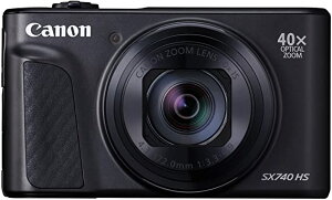 【新品・土日祝も当日発送】キヤノン コンパクトデジタルカメラ PowerShot SX740 HS BK ブラック(1コ入)　黒　Canon 光学40倍ズーム/4K動画/Wi-Fi対応 送料無料 請求書、領収書、見積もり書、宛名作成可能です　お届け日より1年間のメーカー保証付き　キャノン