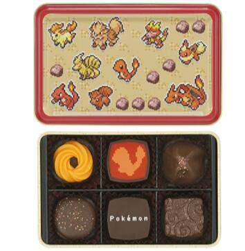 【新品・土日祝も当日発送,専用ギフト袋、メッセージカード付き】（ほのお）ポケモンmeetsメリーチョコレート アソートボックス（ほのお） 6個入　2024 バレンタインデー　ホワイトデー　pokemon　ミーツのサムネイル