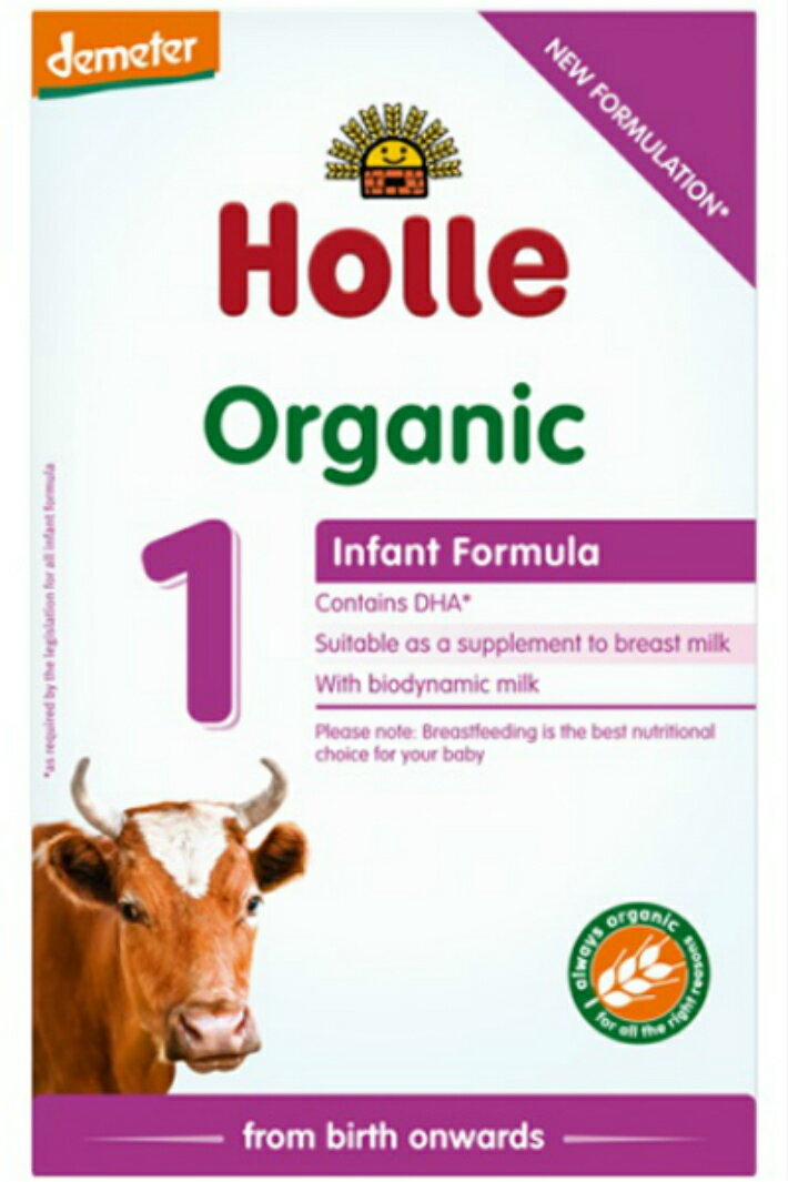 [400gx12箱セット・0カ月から] ホレ オーガニック 乳児用 粉ミルク Holle Organic Infant Formula 1 with DHA Baby milk ステップ　1【新生児から 厳しいヨーロッパ基準の粉ミルク】【リニューアル/DHA含有】