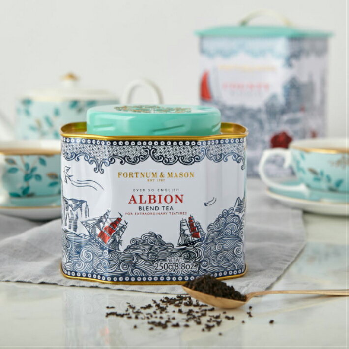 [250g x 4缶セット] FORTNUM & MASON Albion Blend Tea Loose Leaf フォートナム・アンド・メイソン アルビオンブレンド リーフティー 英国紅茶 [イギリス直送]