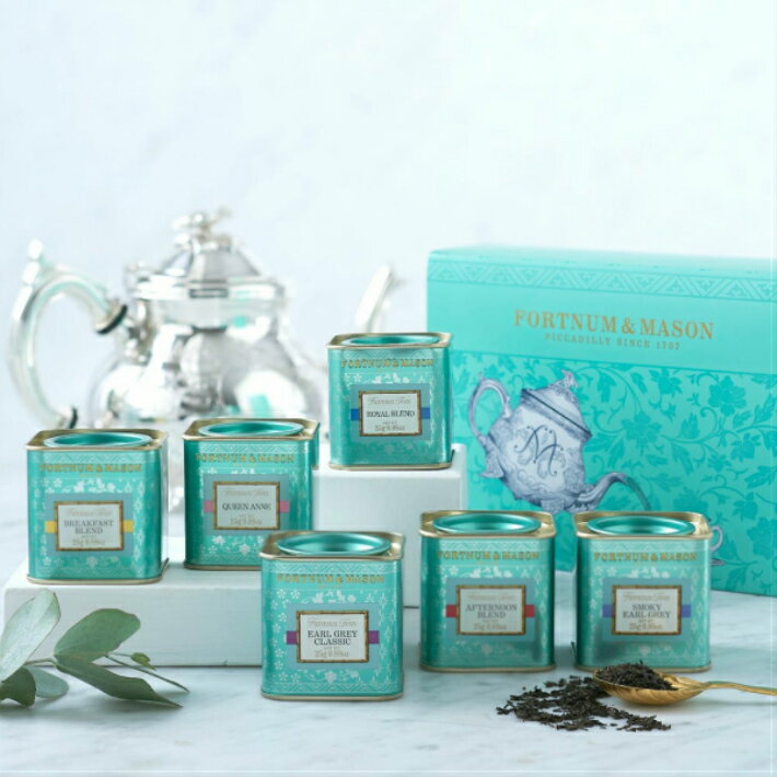 [25gx6缶セット] FORTNUM & MASON Mini Fortnum's Famous Teas Loose Leaf Tin フォートナム・アンド・メイソン リーフティー 英国紅茶 [イギリス直送]