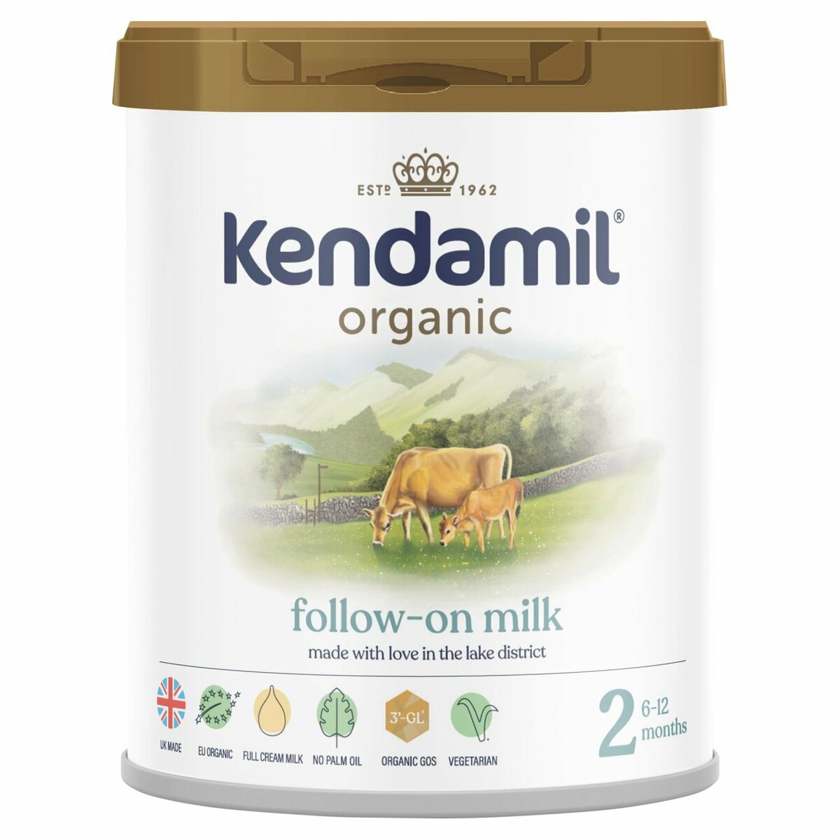 ��800g 8�ĥ��åȡ�6������Kendamil Organic�ʥ�����ߥ� �������˥å���2 Follow-On Milk �ѡ������ե꡼ ������ʴ�ߥ륯��6�����ۡڱѹ�ȯ����