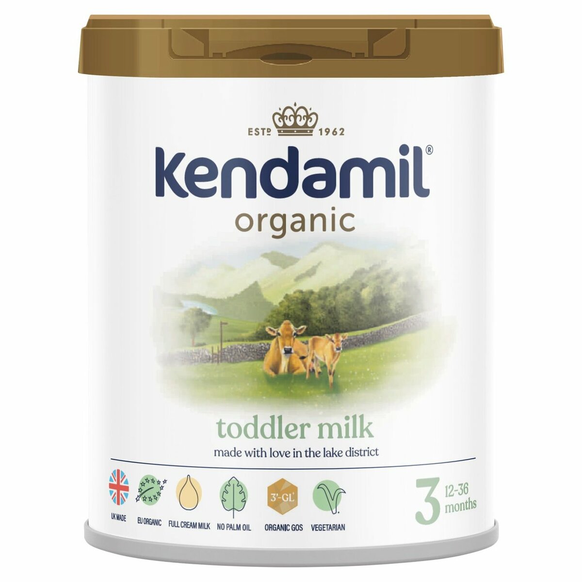 楽天ロイヤルグディーズ【800g 4個セット・1歳から】Kendamil Organic（ケンダミル オーガニック）3 Toddler Milk パーム油フリー 乳児用粉ミルク【12ヶ月から】【英国発送】