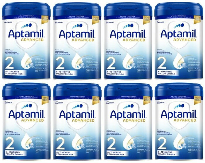 【800g 8個セット・6ヵ月から】New Aptamil ADVANCED 2 FOLLOW ON MILK (アプタミルアドバンスト) 乳児用粉ミルク【まとめ買いでお得！】