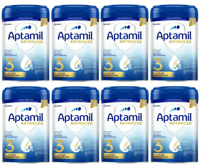 【800g 8個セット・1歳から】New Aptamil ADVANCED 3 Growing Up milk (アプタミルアドバンスト) 乳児用粉ミルク【まとめ買いでお得！】