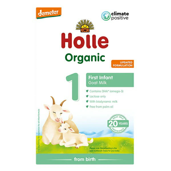 400g 1箱 0カ月から ホレ オーガニック ヤギミルク (Holle Organic Infant Goat Milk Formula) 乳児用ゴート粉ミルク ステップ1【リニューアル/DHA含有】