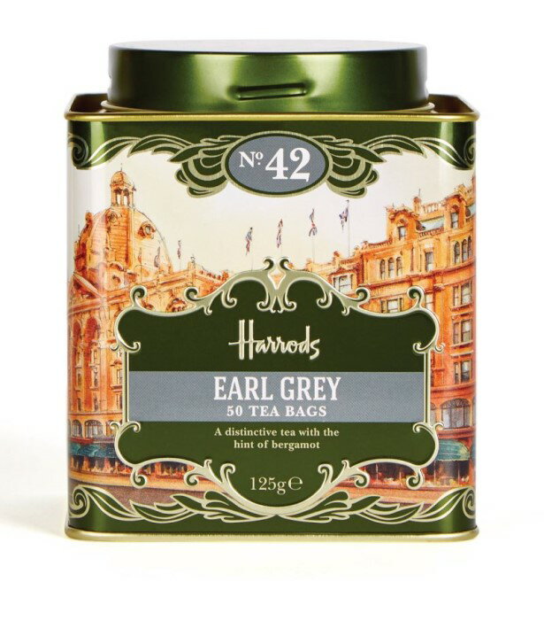 [50 ティー バッグx 1缶] HARRODS No. 42 Earl Grey ハロッズ No.42 アールグレイ ティー (50 ティー バッグ) 英国紅茶 [配送目安期間2-3週間]