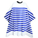 【超得★SALE】カットクロス 袖なし《GBBC106:パレットボーダー柄》理容室 美容 床屋 BARBER お洒落 刈布 マジックテープ ケープ 散髪用 プロ...