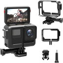 Insta360 ACE/ Insta360 ACE Pro用フレーム ハウジングケース カメラケージ ネジ式アダプタ 耐衝撃 固定可能 頑丈 衝撃吸収 傷 汚...