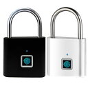 南京錠 指紋認証 堅固耐用 ドア 荷物 スマート指紋認証ロック usb充電式指紋南京錠 クイックロック 解除スマートロック タッチロック 電子錠 亜鉛合金 Touch ID 盗難防止 鍵が不要 アプリ不要 暗証番号不要 耐衝撃 自転車 ロッカー オフィス 学校 家庭に適応 送料無料