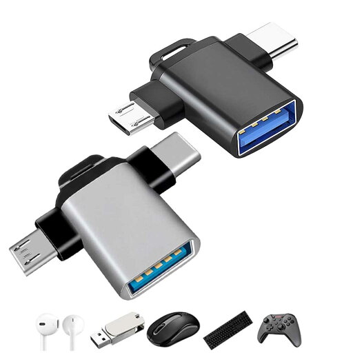 【送料無料】OTG変換アダプタ 3 IN 1 5Gbps高速データ転送 Type C+USB-Micro to USB-A 3.0 メス PC,Android,Switch iPhone15 MacBook/ChromeBook Pixel iPad Pro/Xperia/Galaxy その他 USB-C 端末用 【送料無料】OTG変換アダプタ 3 IN 1 5Gbps高速データ転送 Type C+USB-Micro to USB-A 3.0 メス PC,Android,Switch iPhone15 MacBook/ChromeBook Pixel iPad Pro/Xperia/Galaxy その他 USB-C 端末用