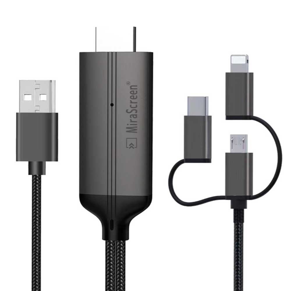 【送料無料】SmartPhone HDMI変換ケーブル 3in1 8Pin/Type C/Micro USB to HDMI ケーブル 2M接続ケーブル AV変換アダプタ 充電しながら再生 1080P大画面遅延なし 画面ミラーリング AV/TV視聴 簡単接続 iPhone/iPad/IOS Android対応