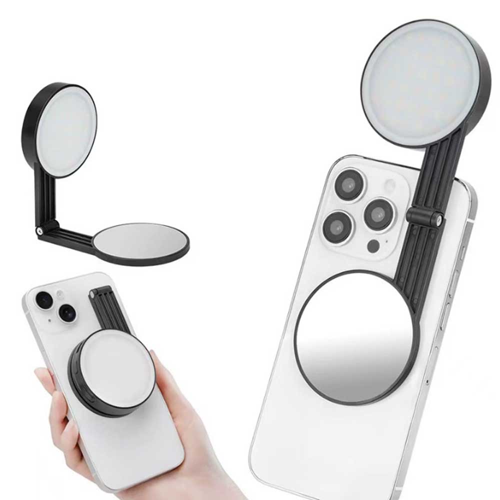 送料無料 スマホ用LEDフィルライト 自撮りライト 撮影用ライト MagSafe対応 M42個/M38個LED搭載 3色モ..