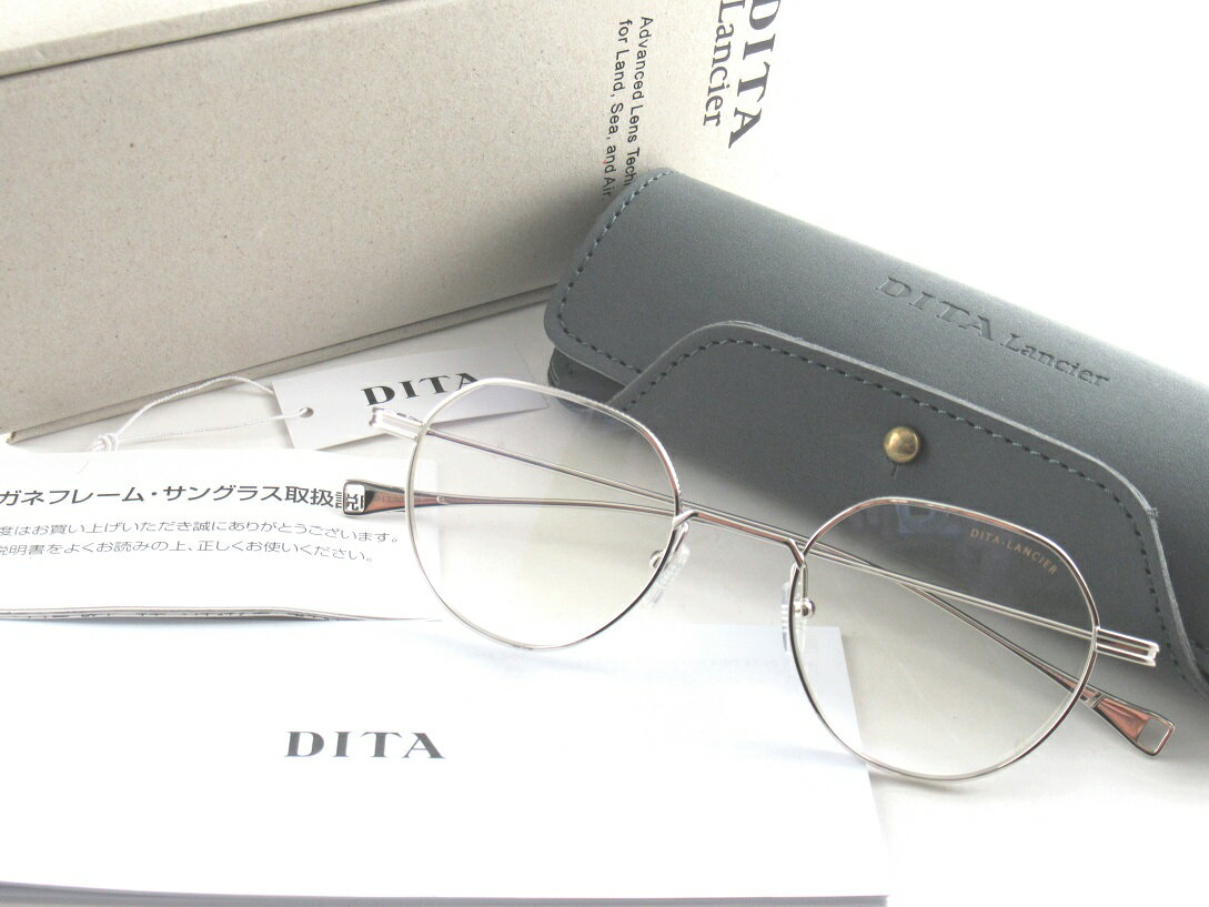 Rakuten - 【ポイント10倍】DITA/ディータLancier/ランシアーLSA-117 / DLX117-A-05 シャイニーシルバーラグジュアリーTITANIUM超軽量チタン-正規品-ミニマルで洗練されたクラウンパントデザイン 掛け心地抜群 基本レンズ無料