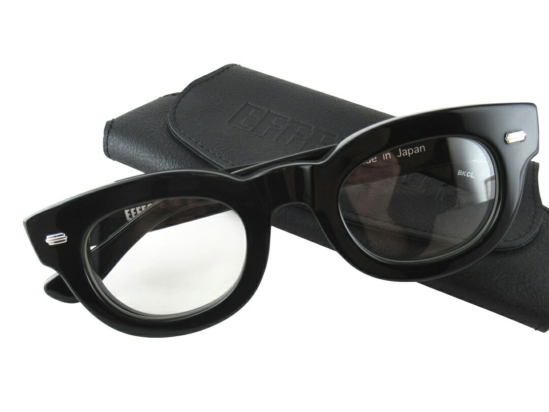 【ポイント5倍】EFFECTOR/エフェクター CLUSTER BKCLメガネフレームテンプル彫金スケルトンモダンで合わせやすい本物志向2025モデル