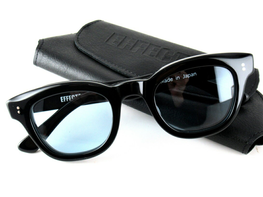 【ポイント5倍】EFFECTOR/エフェクター RASCH BK/BL初期ブルーサングラス紫外線カットライトカラーレンズ仕様メガネフレーム洗練されたウエリントン都会的な存在感2025モデル