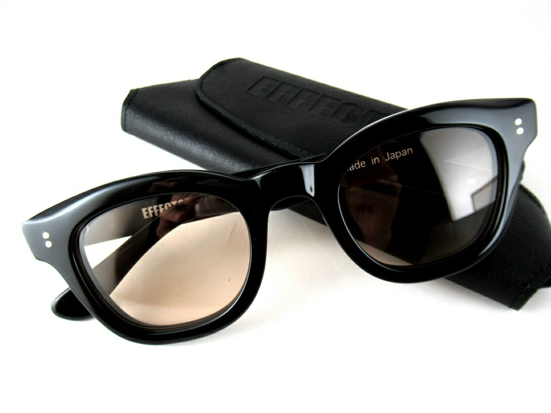 EFFECTOR/エフェクター RASCH　BK/BR初期ブラウンサングラス紫外線カットライトカラーレンズ仕様メガネフレーム洗練されたウエリントン都会的な存在感2025モデル