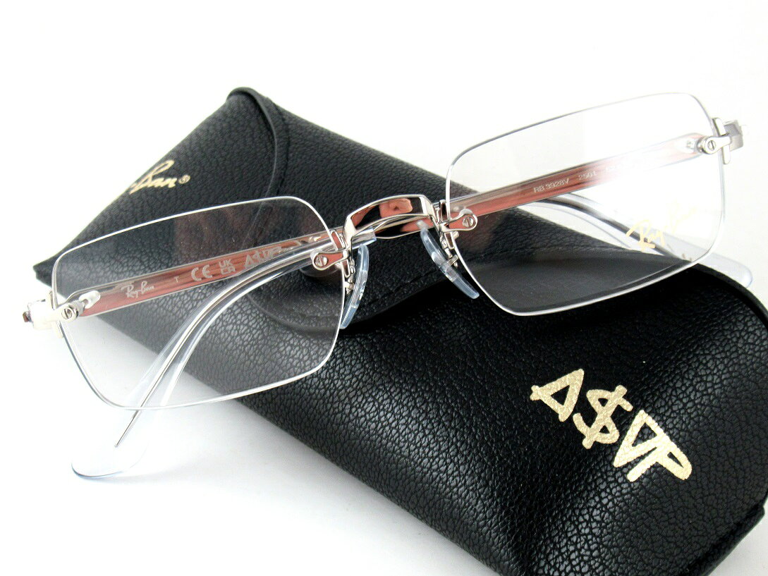 RayBan/レイバン×ASAP RockyRB3928V 2501　52サイズエイサップ・ロッキー眼鏡フレームフチなし　リムレスミニマルなメタルコレクション上品でモダンメンズ　レディース特別価格定価30,690円