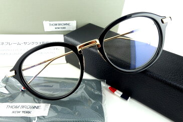 【ポイント10倍】THOM BROWNE/トムブラウンTB-011-A 49sizeBLACK/SHINY 12K GOLD メガネフレーム-国内正規品-【基本レンズ無料】【送料無料】