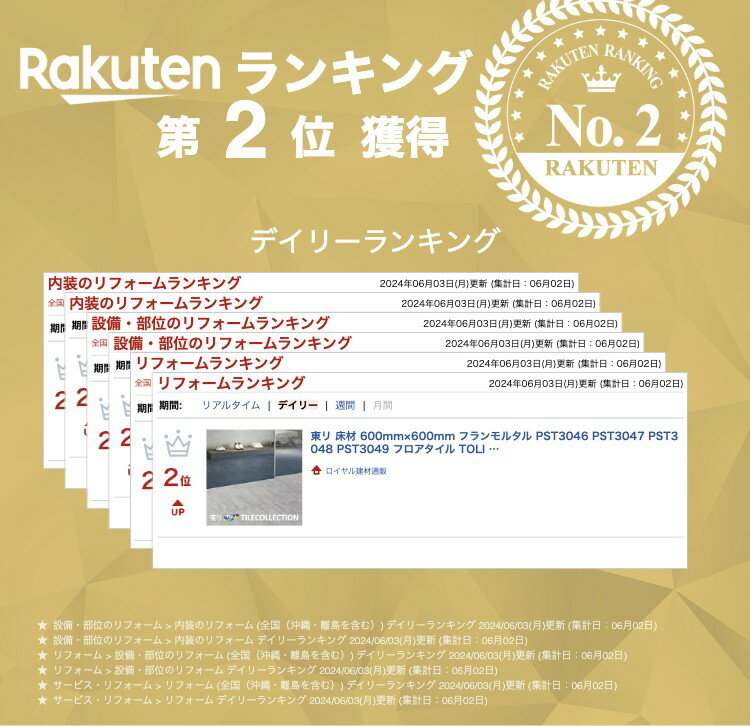 東リ 床材 600mm×600mm フランモル...の紹介画像2
