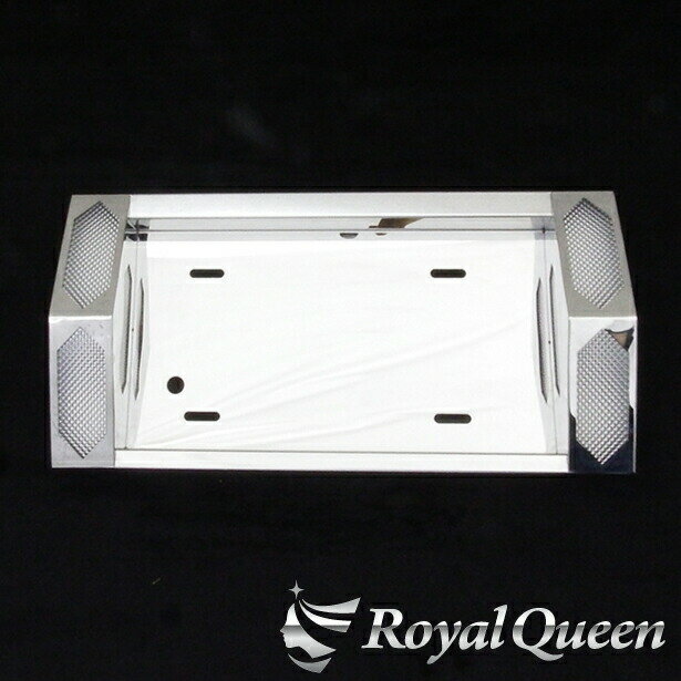 【送料無料】【少し訳あり トンガリ ワイド ナンバーフレーム プラ板付き(※LEDユニット無し) 鏡面 大型車用 アウトレット】トラック デコトラ パーツ トラ...