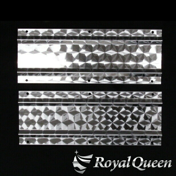 【送料無料】【泥除けステー ウエイト ステンレス飾り板 400mm ウロコ柄 左右セット 裏板付き♪】トラック デコトラ パーツ トラック用品 ステンレス Quon RoyalQueen 【RQMG2】