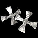 【送料無料】【4枚羽 プロペラ スピンナー ウロコ柄 22.5インチ】トラック デコトラ パーツ トラック用品 ステンレス プロフィア レンジャー スーパーグレ...
