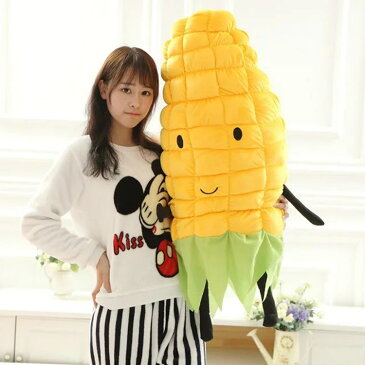 トウモロコシ ぬいぐるみ クッション お誕生日プレゼント 大きい 手触りふわふわ 食べ物 キャラクター 抱き枕 彼女 ギフト 贈り物 女の子 店飾り インテリア おもちゃ 可愛おもちゃ 80cm