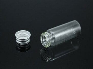 銀蓋付きガラス小瓶/ガラス容器/2.2×6.0cm/銀蓋タイプ)/直径22mm高さ60mm/容量14ml【1個】/ガラス瓶/瓶/密封小瓶/6.0cm小瓶/ガラス瓶/瓶/単品(※メール便での同梱は20個まで可能です)