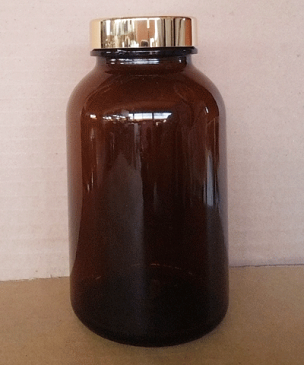 【※送料無料】ガラス小瓶/ガラス容器/茶瓶/新品/大サイズ/薬瓶/円柱型/ブラウン【10個】サプリメント瓶/ガラスボトル/ガラス/瓶/ガラス瓶/ハンドメイド雑貨/金蓋/高さ155mm×直径80mm/Jタイプ/10本セット(※北海道・沖縄は送料1000円が必要となります)
