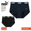 PUMA ガールズ ジュニア サニタリーショーツ 140/150/160 綿混 コットン ストレッチ 羽つきナプキン対応 生理 生理用ショーツ ソフト 夏 汗対策 キッズ 子供 女の子 思春期 プーマ 下着 インナー パンツ 生理 ジュニアインナー