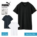 【タイムセール50％OFF】PUMA ボーイズ ジュニア用 DRY VネックTシャツ 140/150/160 吸水速乾 耐久性 メッシュ素材 白/黒インナー 定番 まとめ買い キッズ 子供 男の子 男子 子供 プーマ 下着 インナー スクールインナー 速乾 Tシャツ