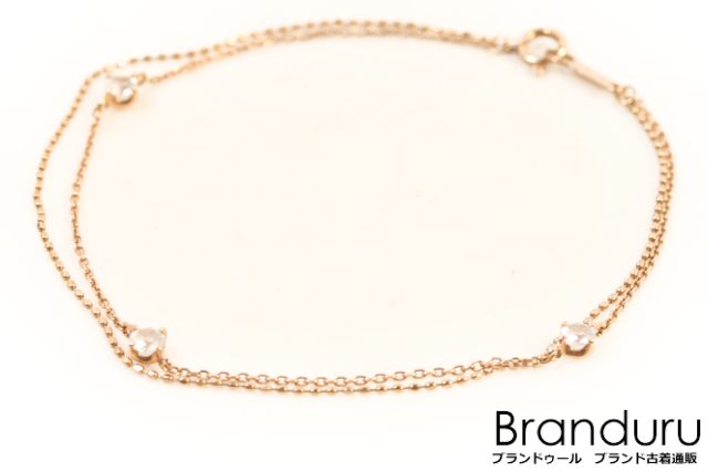 【新入荷!!】4℃　K10PGストーン 2連ブレスレット[LACP03457]【中古】【5400円以上のご購入で送料無料】のサムネイル