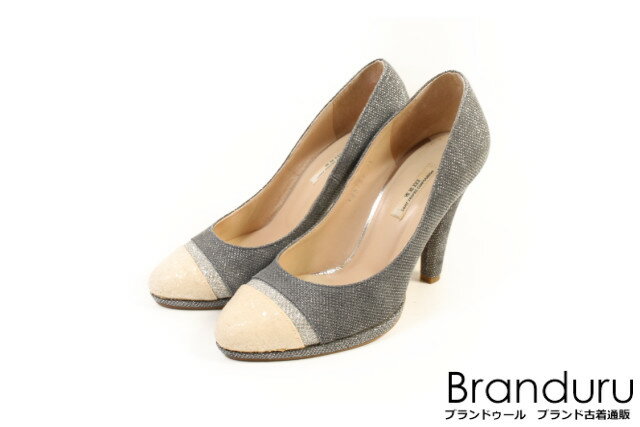 【10月12日に再値下げ！ポッキリ1000円】セブントゥエルブサーティ　ラメグリッターパンプス[LFWP15983]【中古】【5400円以上のご購入で送料無料】