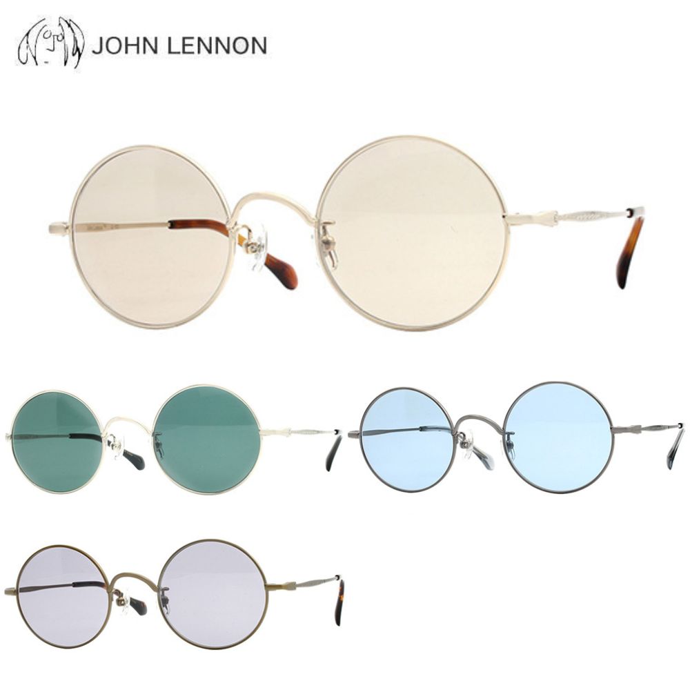 John Lennon JL553 sunglasses, size 46, round shape, unisex, antique style, full rim, free shipping, available at iOne Akihabara.