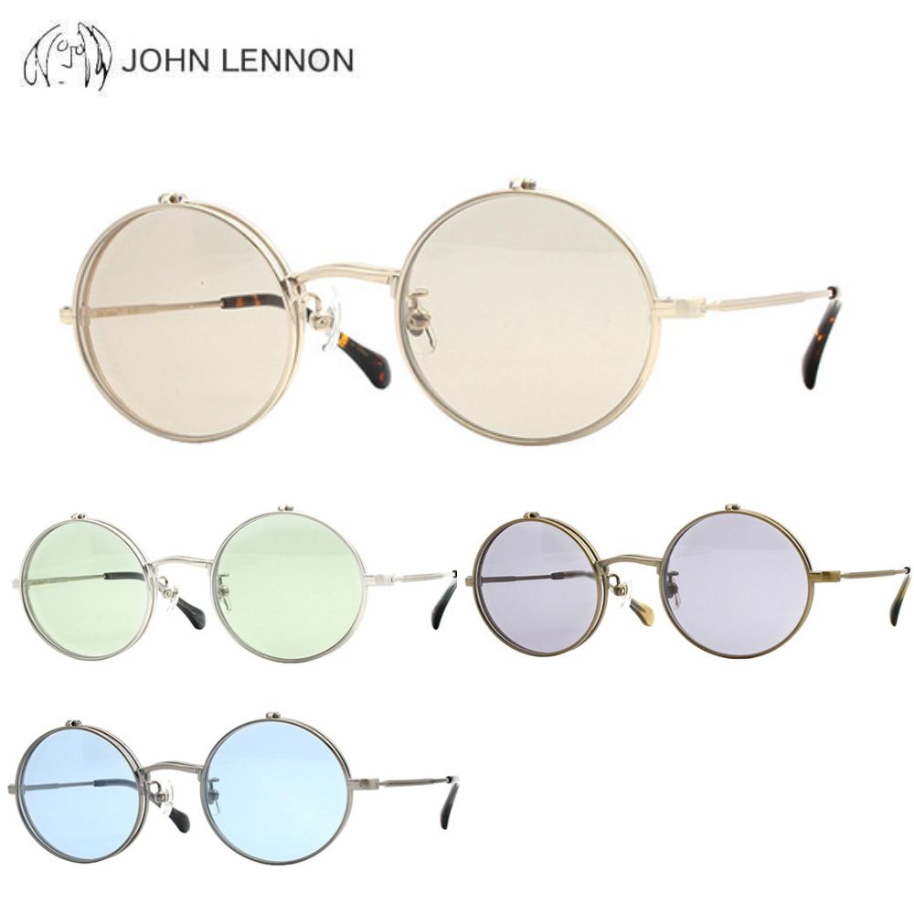 乐天商城 - ジョンレノン 複式 跳ね上げ サングラス JL-557 47サイズ 公式 JOHN LENNON ラウンド アンティーク フルリム 丈夫 軽い 快適 かけ心地 抜群 メンズ 男女兼用 度付き対応 質感 高品質 クラシック レトロ ヴィンテージ アイワン秋葉原 国内正規品 試着可