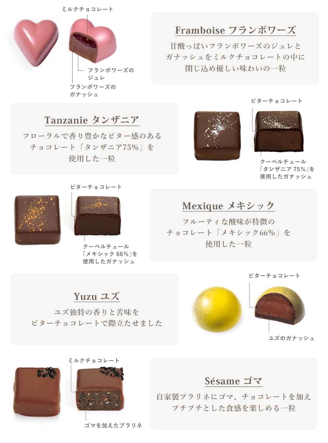 バレンタインショコラボンボンショコラ3個入りリボンチョコギフト
