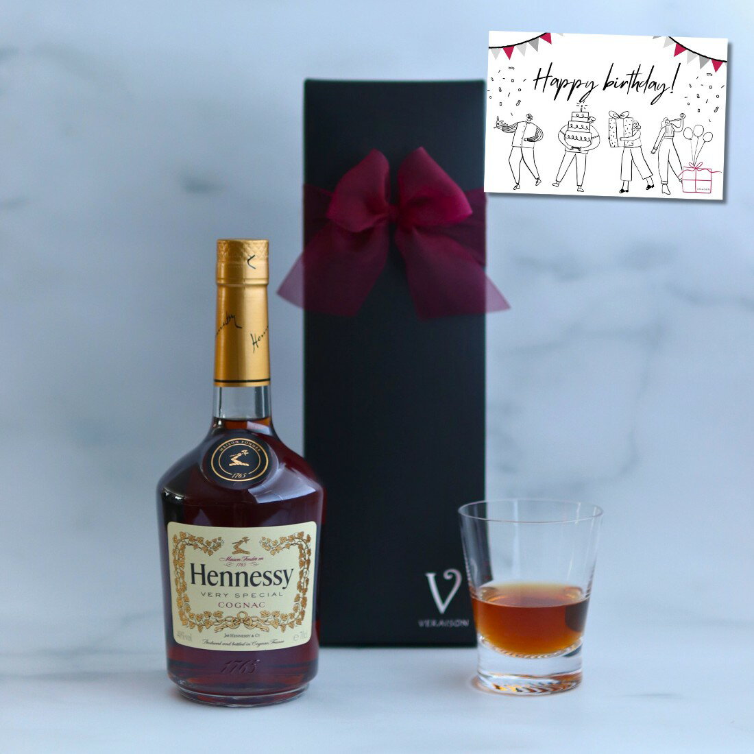 【30日限定P10倍 選べるメッセージカード】ウイスキー ブランデー ギフト ヘネシー V.S 700ml 1本 リボ..