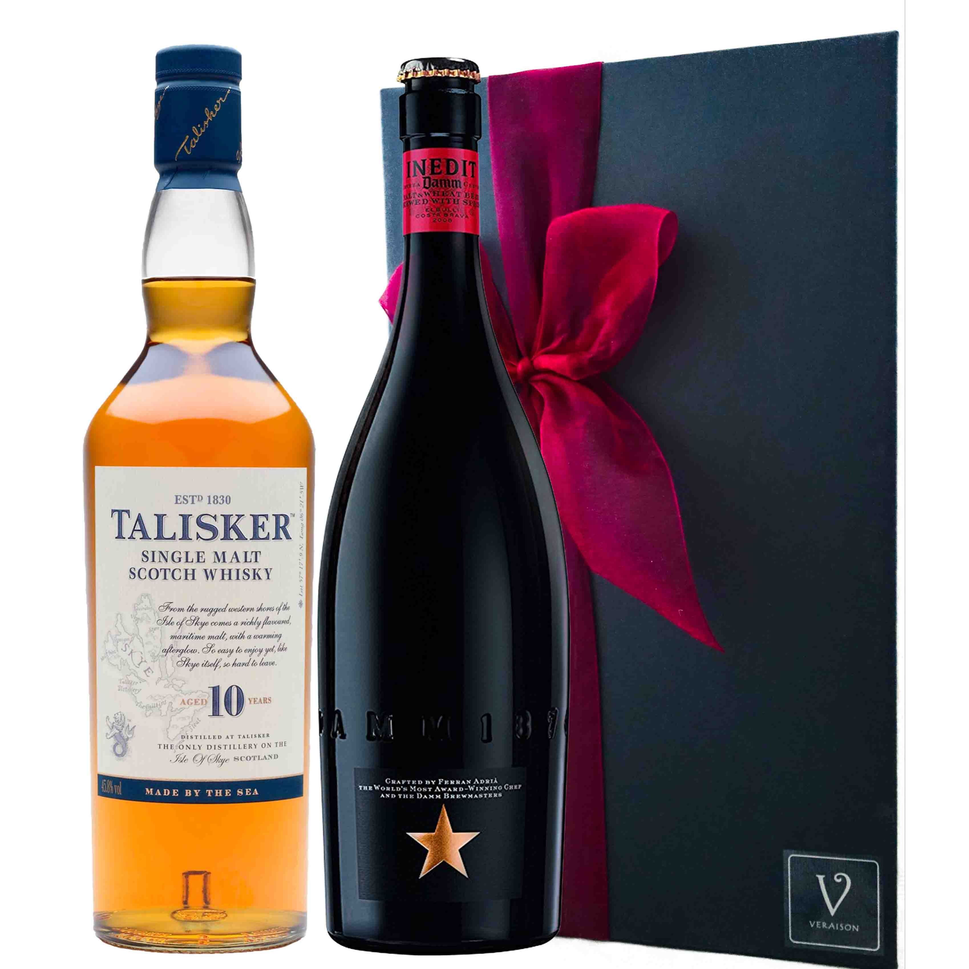 TALISKER 【父の日 超早割300割】【送料無料 無料リボンラッピング メッセージ】 誕生日 御礼 ビール ギフト ウイスキー ビール ギフト 2本セッ