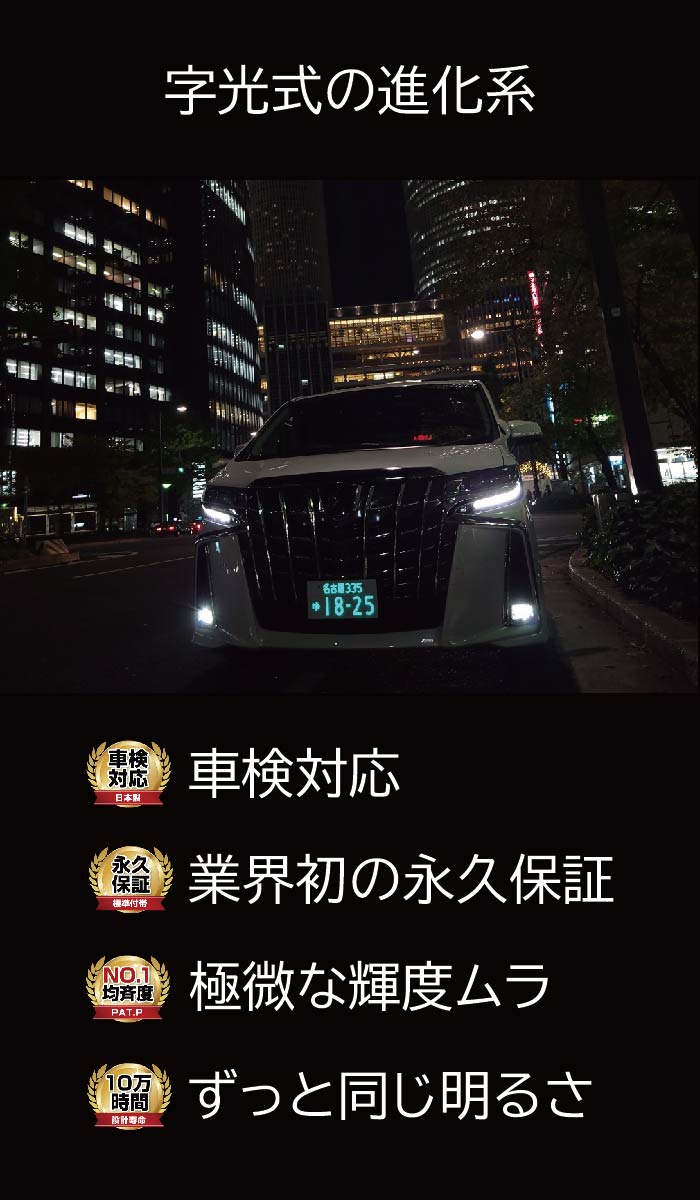 字光式 ナンバー プレート LED 照明器具 R-ray アールレイ 1枚 （お車1台分は2枚必要です） 即納可 平日12時迄のご注文で当日発送 車検対応 永久保証 日本製 12V車対応 光る 薄型 フレーム 国土交通省認可要件準拠 YouTube ON AIR 絶賛 オン エアー 中! 3