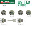 【2個同一】MIWA,美和ロックU9TE0シリンダー U9TE0取替用シリンダー SA色MCY-427 MCY427《U9-WCYTE0-SA》・キー6本付鍵(...
