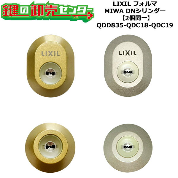 LIXIL/TOSTEM 玄関ドア用 鍵(カギ) 交換シリンダーセット(2個同一キー)