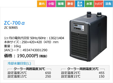 ゼンスイ　ZC−700α　650L　水槽用クーラー 3