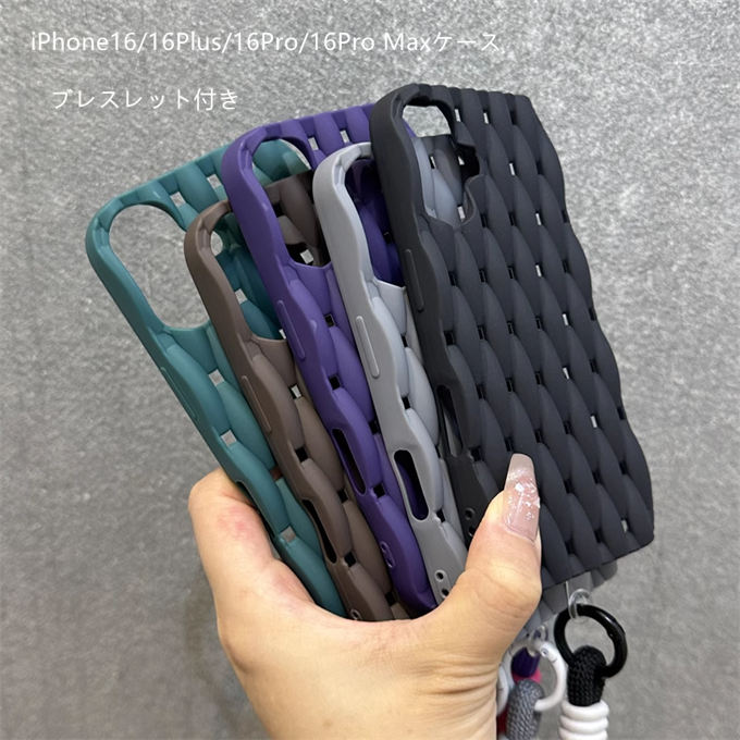 樂天商城 - iPhone16ケース iPhone16Plusケース iPhone16Proケース iPhone16ProMaxケース iPhone15/15Plus/15Pro/15ProMaxケース iPhone14/14 Proケース iPhone13ケース iPhone12ケース 耐衝撃 傷防止 携帯カバー ブレスレット付き 5色