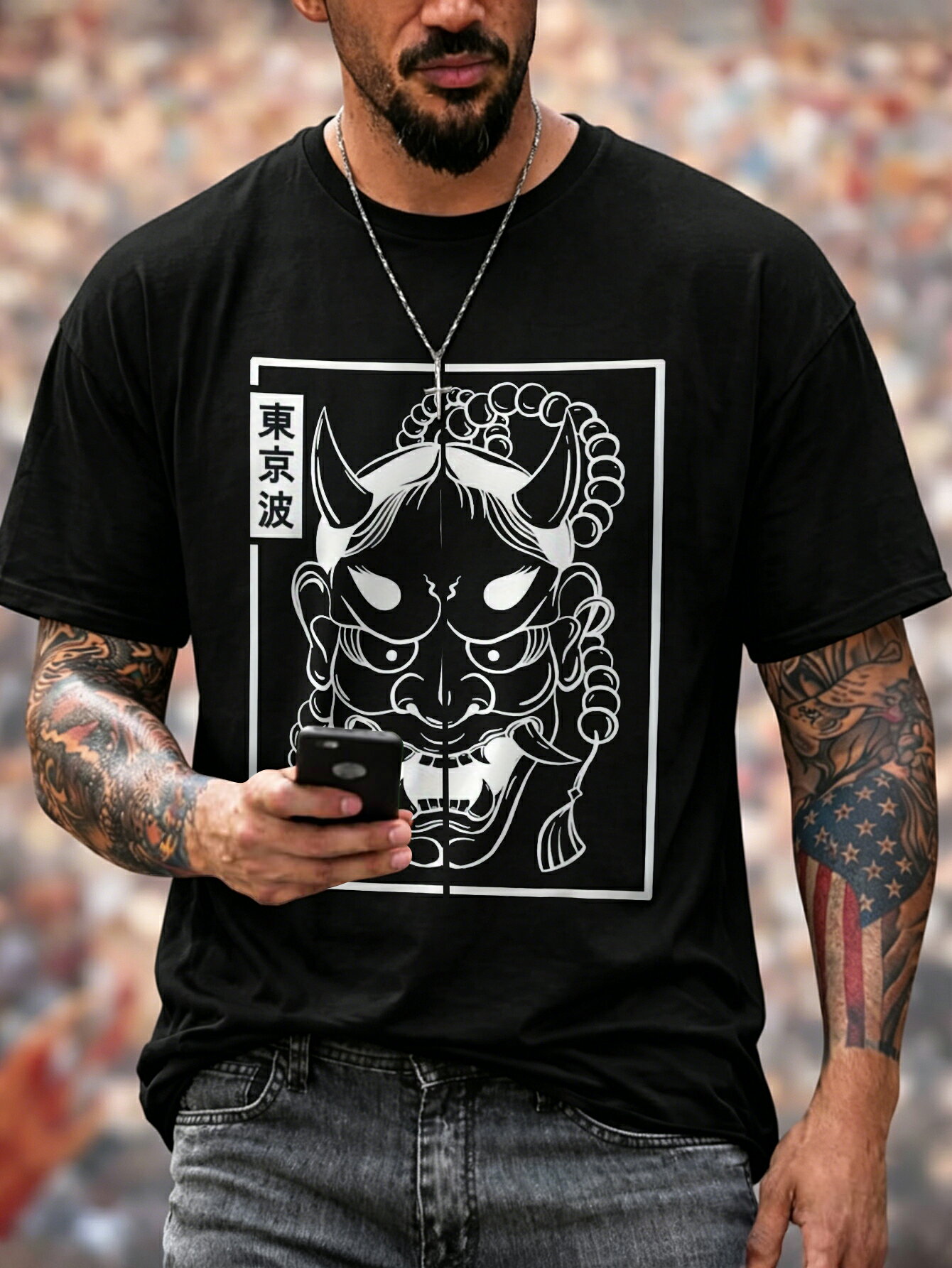 楽天市場】能面 般若（Tシャツ・カットソー｜トップス）：メンズ